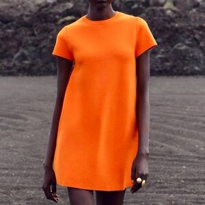 207. Zara Mini Knit Short Sleeve Dress - Small